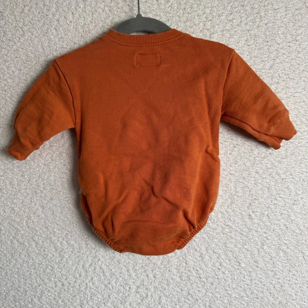 Oh Hi Pumpkin Pie Harvest Orange Long‎ Sleeve Sweatshirt Body Suit Size 3 months